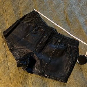 Velvet Thorn Faux Leather Shorts